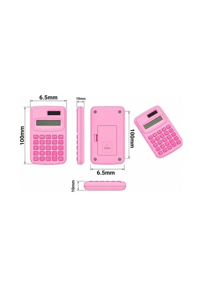 Powermaster Pm-25421 Pembe Mini Hesap Makinesi Beyaz - Pembe