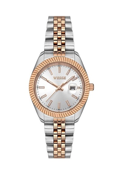 Wesse Wwl1115b11 Quartz Çelik Rose/gri 32 Mm Kadın Kol Saati Gri