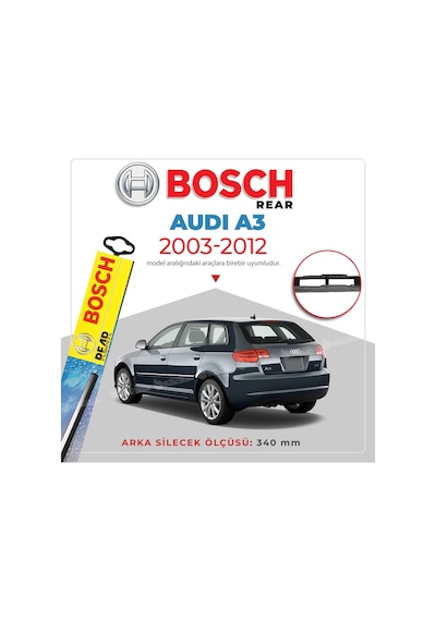 Bosch Rear Audi A3 2003 - 2012 Arka Silecek -  H772