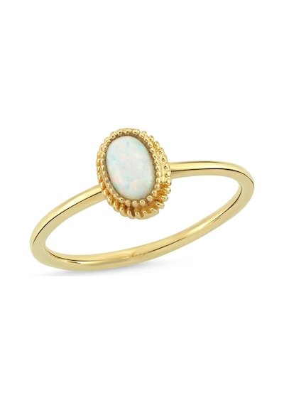 Altın Oval Opal Yüzük As410Yz Altınsepeti