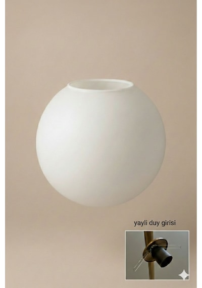 Livora Lighting Beyaz Rengi 15 Cm Glop Fanus Avize Camı Beyaz Beyaz