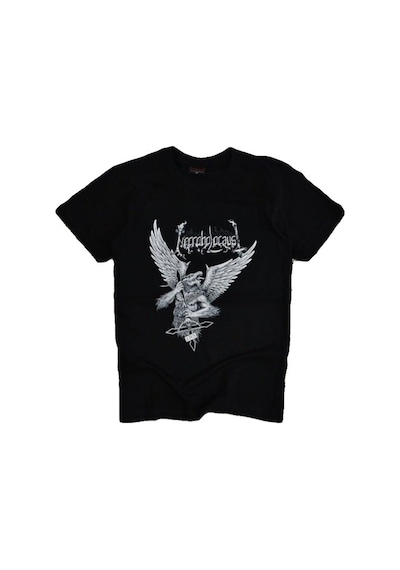 Stoned&Fame Holocaustıc Goat Metal Baskılı T-shirt SIYAH