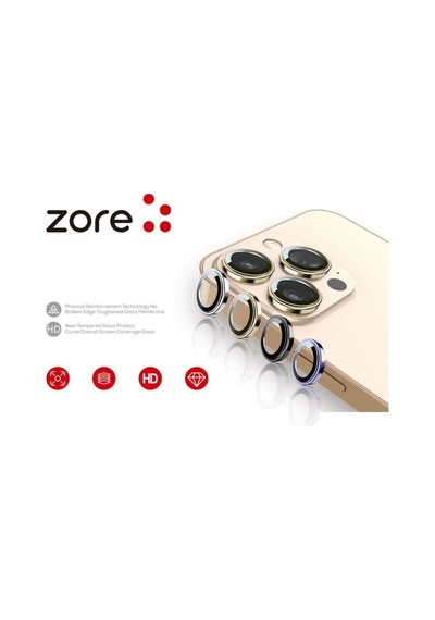 Apple Uyumlu iPhone 13 Zore Cl-12 Premium Safir Parmak İzi Bırakmayan Anti-reflective Kamera Lens Koruyucu Gümüş