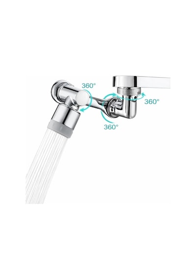 Kenly 1080 Derece Dönebilen Evrensel 2 Modlu Robotik Kol Mutfak Banyo Musluk Başlığı Genel