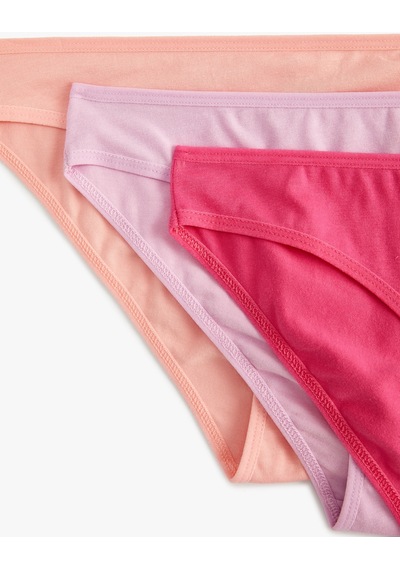 Koton Brief Külot 3'lü Paket Basic Pamuklu Fuşya 4slk30133mk 4SLK30133MK305 Fuşya