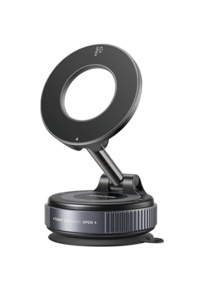 Magsafe Car Mount, Vacuum Car Phone Mount With Strong Magnet, 360 Metal Strut Suction Cup Phone Mount For İphone 17 Pro Max/16 15 14 13 12 Series& Android Magsafe Case, Black Siyah Standart