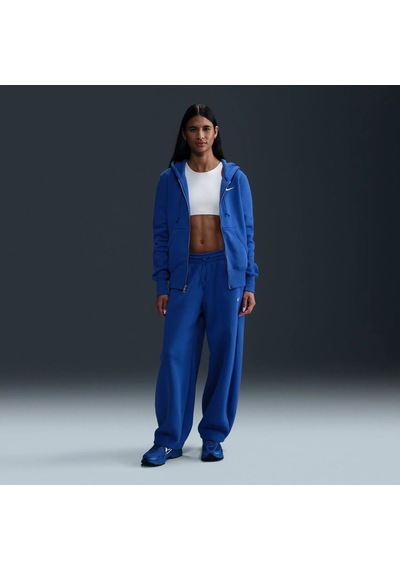 Nike Phoenix Fleece Fz Hoodie Normal Kalıp Kadın Sweatshirt-sportxstore Mavi