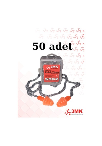 3mk-kt24 Çam Tipi Kordonlu Kulak Tıkacı 50 Adet