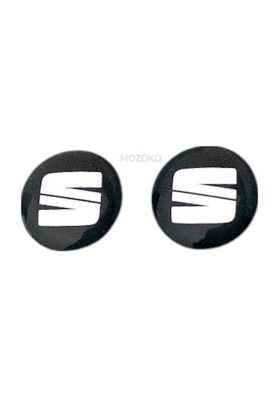 Kendinden Yapışkanlı Seat Logolu 14 Mm Damla Baskılı Anahtarlık Kumanda Amblemi 2 Adet