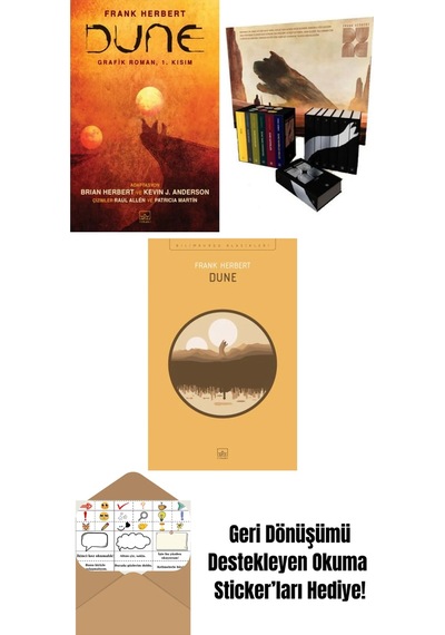 Dune Grafik Roman 1. Kısım + Dune Serisi Kutu Set 6 Kitap Ciltli + Dune