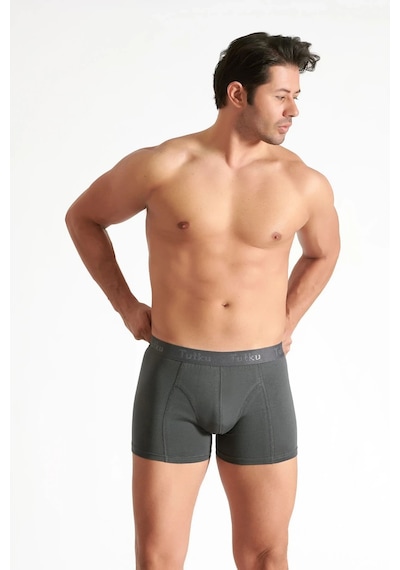Hepsine Rakip 5 Li Tutku Pamuklu Likralı Elastan Erkek Boxer 0114 Füme