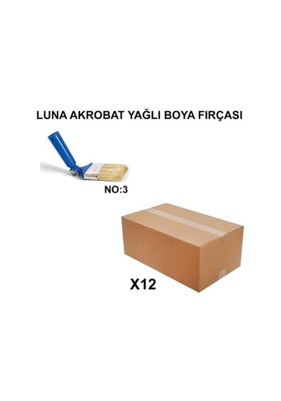 Izmir Fırça Arge Toptan Luna Akrobat Yağlı Boya Fırçası No 3 - 12 Adet