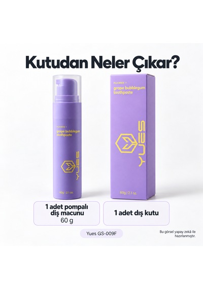 Yues Üzümlü Sakız Aromalı Florürlü Pompalı Diş Macunu 60 G Beyazlatma