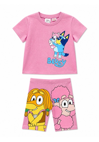 Baby Lory Kids Store Kız Çocuk Blucy Detaylı Taytlı Takım Pembe