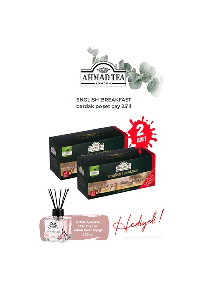 English Breakfast 25'li Bardak Poşet Çay 2 Paket Ve Oda Kokusu