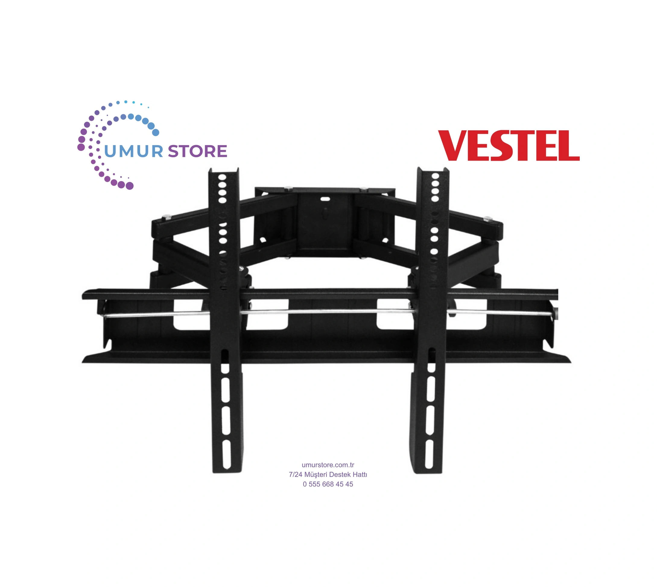 Vestel Uyumlu 65ua9600 42 - 55 - 65 - 75 İnç Lcd Led Ekran Tv Hareketli Askı Aparatı