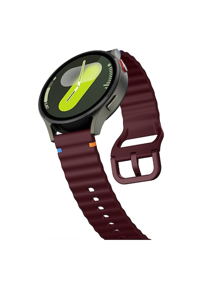 Huawei Watch Gt6 41mm İle Uyumlu Dalga Desenli Tokalı Yumusaş Soft Silikon Kordon