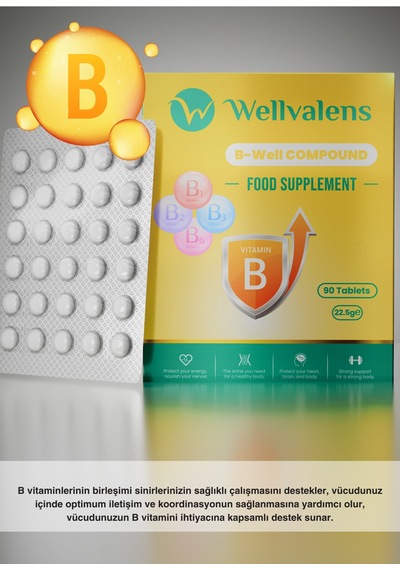 B Well Compound B1 B2 B3 B6 Vitaminleri İçeren 90 Tablet
