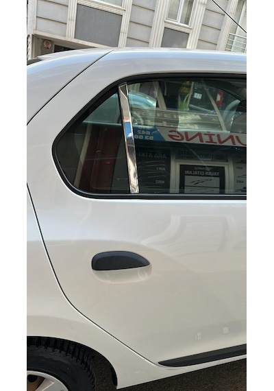 Renault Symbol 2013-2019 Uyumlu Cam Direk Kelebek 2 Parça Krom Paslanmaz Çelik Cam Direği