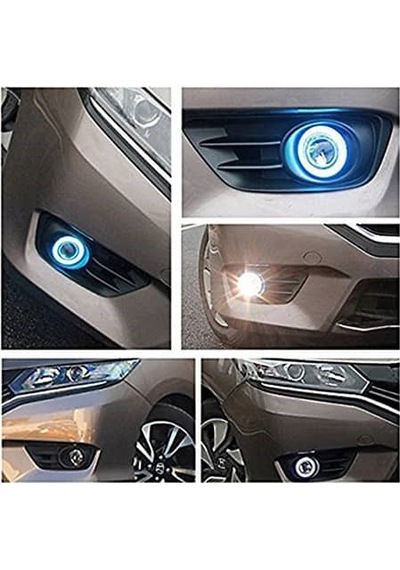 Universal Mercekli Angel Sis Farı Su Geçirmez 76 Mm Buz Mavi