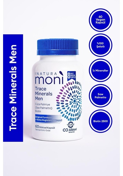 Inatura Moni Trace Minerals Men Saw Palmetto Biotin 60 Kapsül