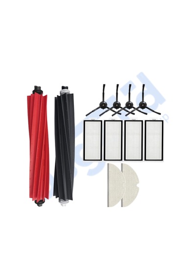 Roborock Q5, Q5+, Q5 Pro,q5 Pro+ Uyumlu 1 Ana Fırça 4 Yan Fırça 4 Filtre 2 Mop Pkt-iasgf0000478