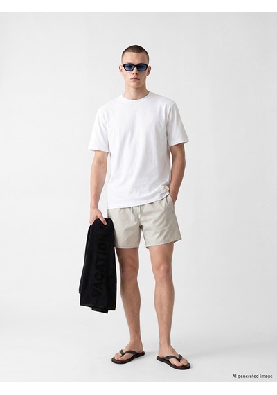 Lcw Swımwear Gri Kısa Boy Erkek Deniz Şortu