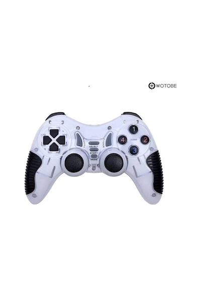 2.4g Ps1 Ps2 Ps3 Pc Android Tv Tv Box Android Telefon Uyumlu Titreşimli Kablosuz Joystick Beyaz