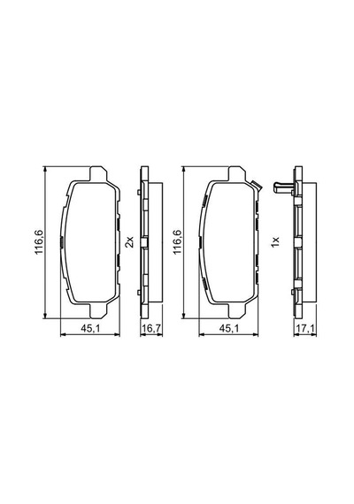 Honda Hr-V 1.6 1998-2005 Bosch Arka Balata