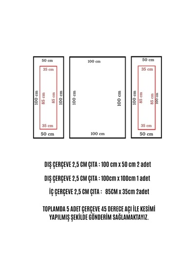 Decozza Montaja Hazır 2,5 Cm Boyanabilir Duvar Çıtası (527852232)