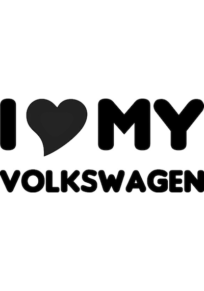 I Love My Volkswagen Sticker 20Cm