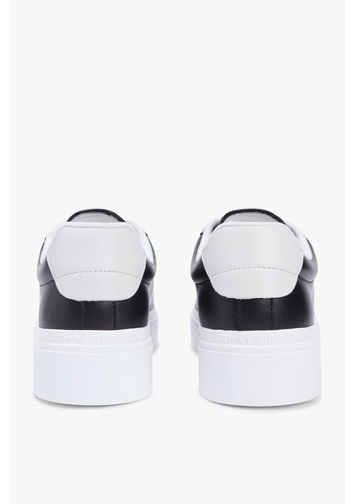 Tommy Hilfiger Th Chic Cupsole Kadın Siyah Platform Taban Sneaker-13412 Siyah