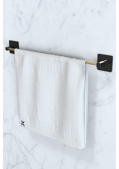 Karteya Yapışkanlı Paslanmaz Gold Rulo Ve Uzun Havluluk Wc Kağıtlık Ve Çember Havluluk Banyo Mutfak 4'lü Set Altın