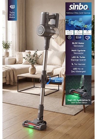 Sinbo SVC-8642 Kablosuz Dikey Süpürge