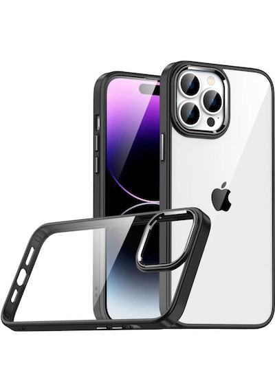 Apple Uyumlu iPhone 14 Pro Max Kilif Flora Buton,Kenar Çevresi Renkli Kilif 559690490