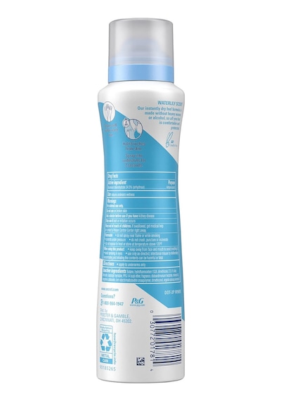 Secret Waterlily Antiperspirant Kuru Sprey Deodorant 116gr