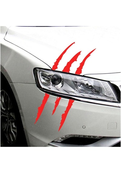 Kırmızı Monster Pençe Sticker 30 Cm