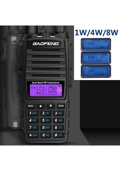 Baofeng Uv-82 El Telsizi 8w 2800mah Type-c Batarya Kulaklık