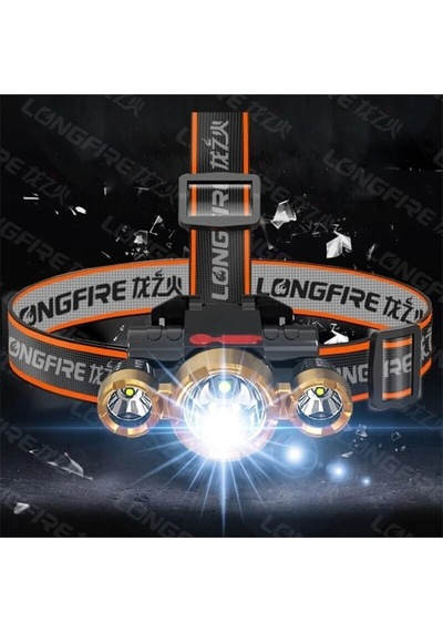 Janva Kafa Feneri Led Özellikli Usb Şarjlı 3 Gözlü 4 Modlu Oynarbaşlıklı Kafa Lambası Sat/fbı/afad Çok Renkli