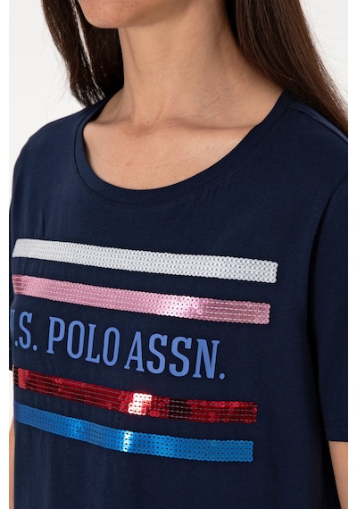 U.S. Polo Assn. Kadın Lacivert Bisiklet Yaka Tişört 50299762-VR033