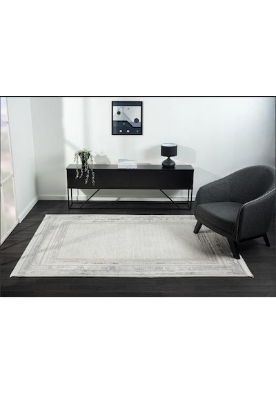 Çam Halı Crown Fl003a Krem Gri Modern Desen Salon Halısı