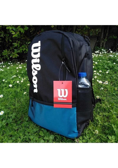 Shopiolog Wilson Petrol Mavi Sırt Çantası Unisex Çift Gözlü Çanta Mavi