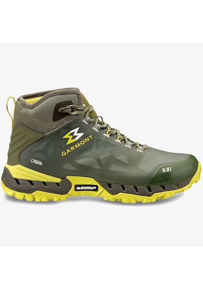 Garmont Italy 9.81 N Air G 2.0 Mid Goretex Michelin Taban Erkek Bot Green Olivine 002491 Yeşil-sarı Çok Renkli