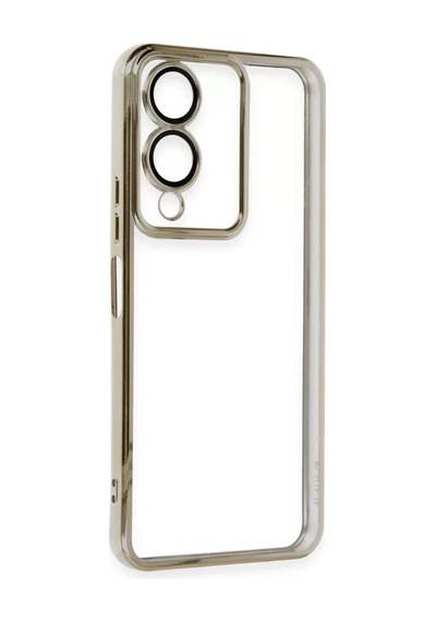 Newface Vivo Y17s Kılıf Razer Lensli Silikon - Gold Altın
