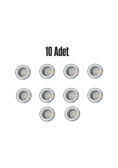 Ct-6584 Berfin Cam Spot Ampülsüz 10 Adet Beyaz