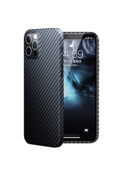 Benks Apple Uyumlu iPhone 12 Pro Max Kılıf Karbon Desenli Benks Aramid Kapak ZORE-218708