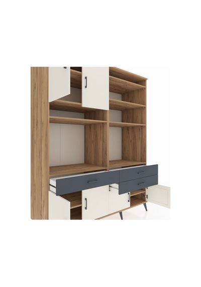 Kronos Gardrop 10 Raflı 3 Çekmeceli 8 Kapaklı 176x59x221 Çam-aytaşı/antrasit Aytaşı/antrasit Kronos Gardrop 10 Raflı 3 Çekmeceli 8 Kapaklı 176x59x221 Çam-aytaşı/antrasit Aytaşı/antrasit