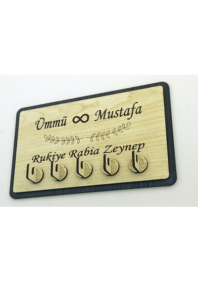 Dekoratif Ahşap Anahtarlık Askısı