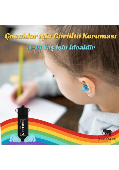 Çocuk Kulak Tıkaçları 24 Db Snr Gürültü Azaltma Su Geçirmez Yüzme Uyku Seyahat Okul İçin Yumuşak Yeniden Kullanılabilir Silikon Kulak Koruyucu Güvenli Konforlu Uyum