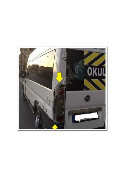Fiat Ducato Krom Stop Çerçevesi 2006-2014 2 Parça Abs  Krom
